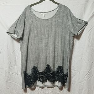 Blouse with Black Lace